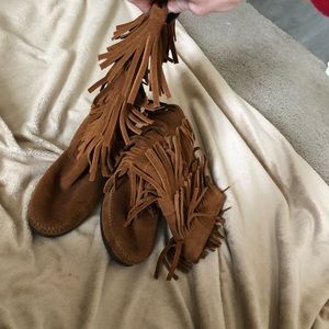 Suede moccasins